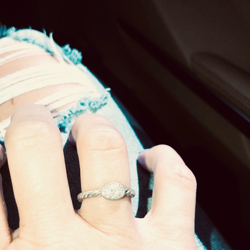 David Yurman oval pave diamond ring